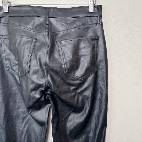 Gap Womens 29 High Rise Vegan Leather 70s Flare Pant - Picture 12 of 14